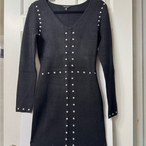 Versona Dresses & Skirts - VERSONA Sweater dress XS Black V Neck Long sleeve very soft w/o ribbing NWOT